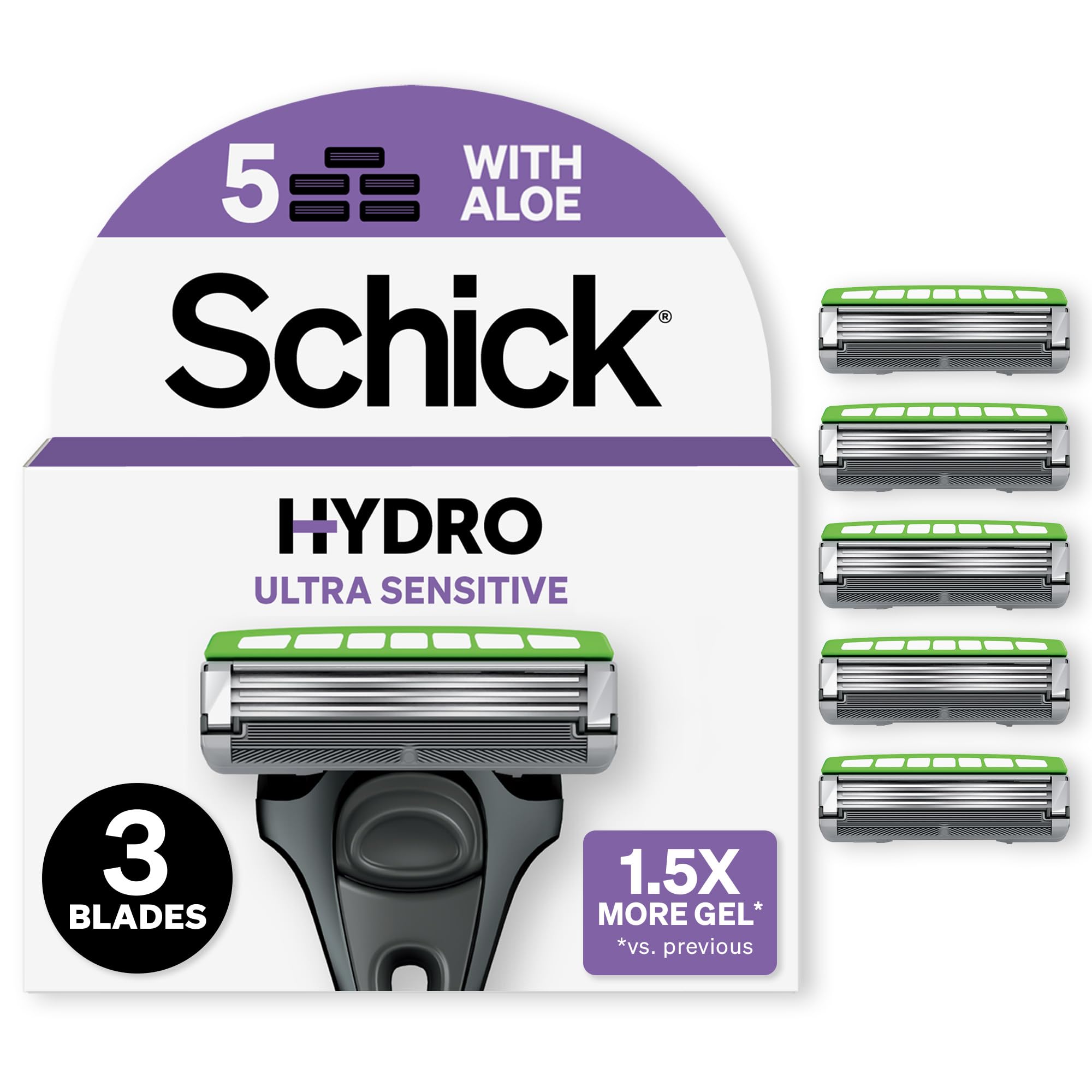 Amazon.com: Schick Hydro Ultra Sensitive 3-Blade Mens Razor Blades